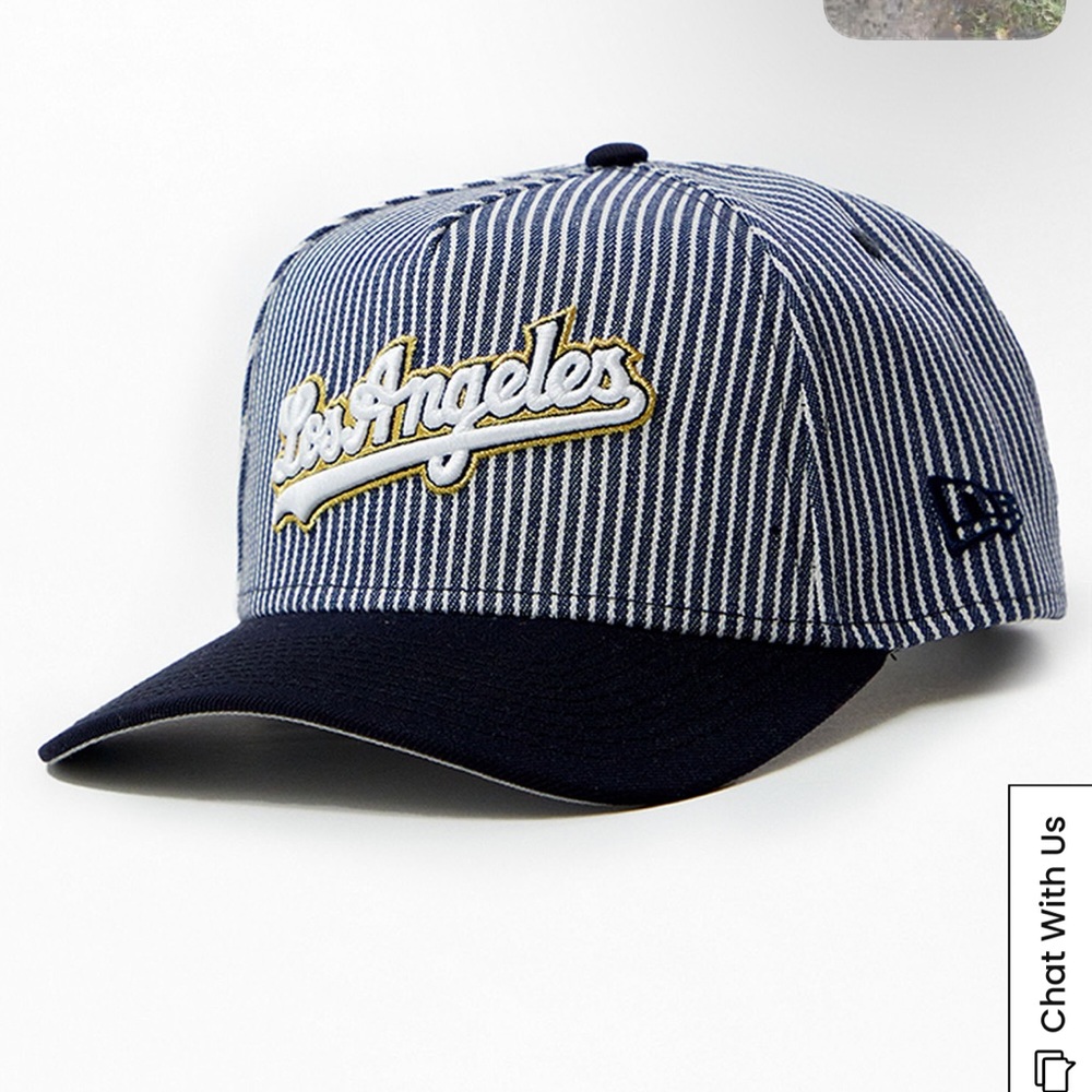 PacSun Blue and White Striped Baseball Cap - Picture 3 of 7